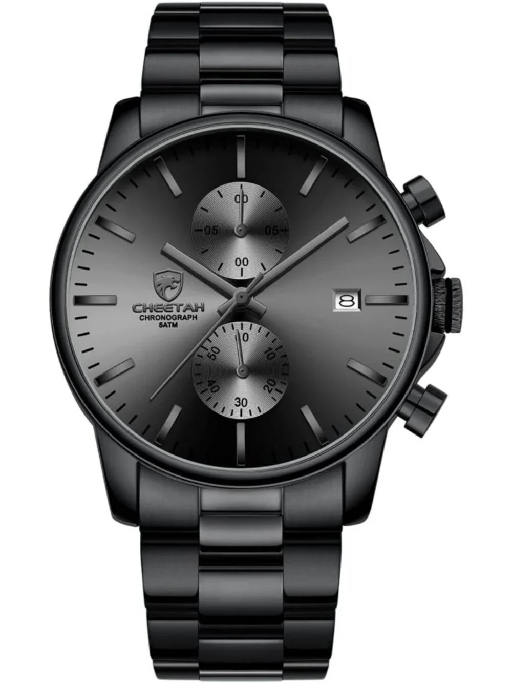 Stylish Men's Waterproof Chronograph Watch - Stainless Steel, Auto Date